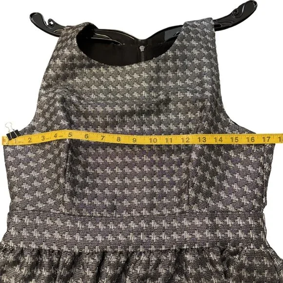 Isani For Target Black & Silver Feminine Retro Style Houndstooth Sleeveless - Picture 12 of 15